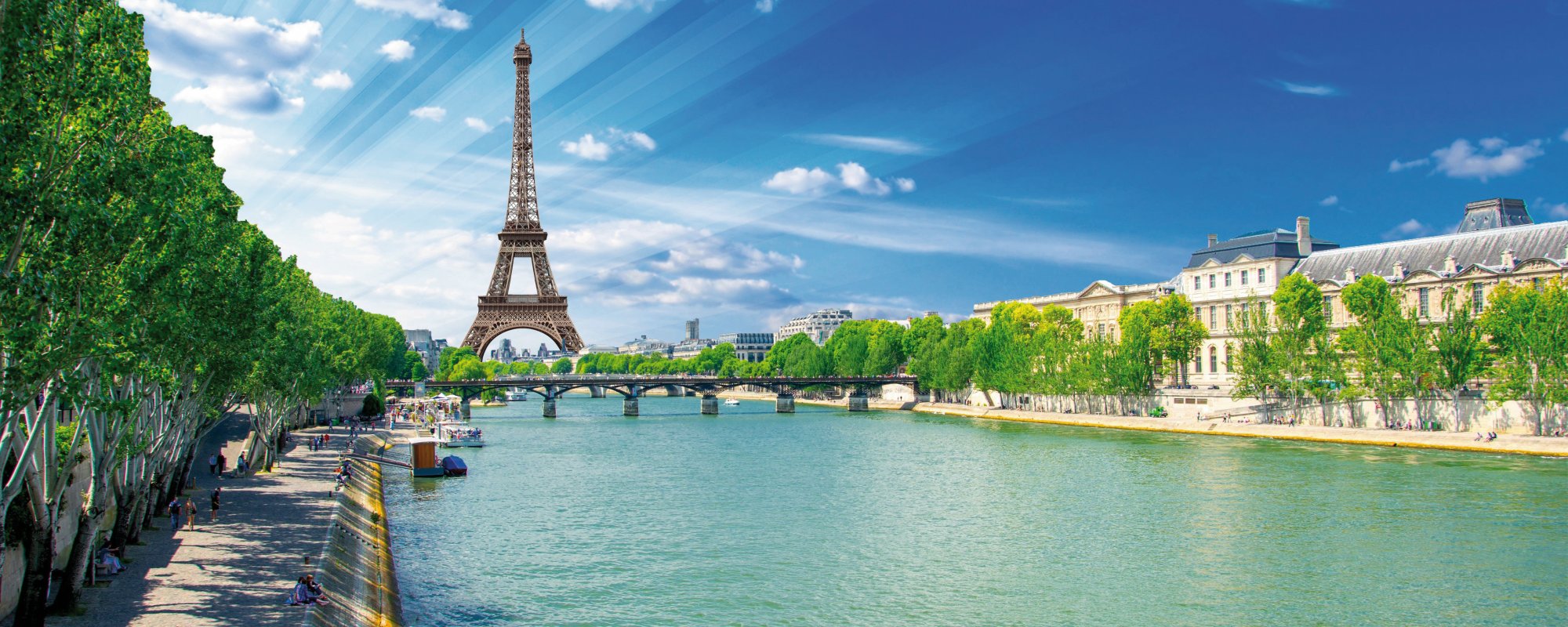 Blick auf den Eiffelturm in Paris