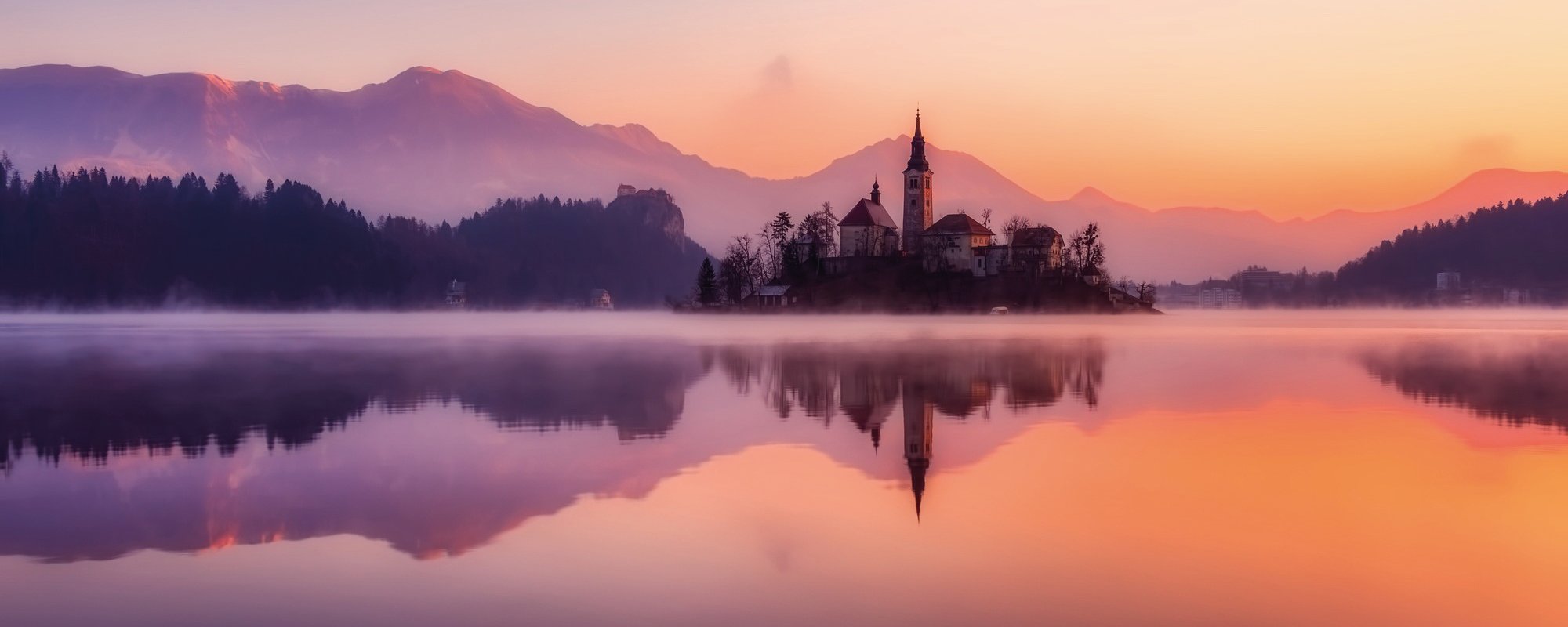 Sonnenaufgang in Bled 