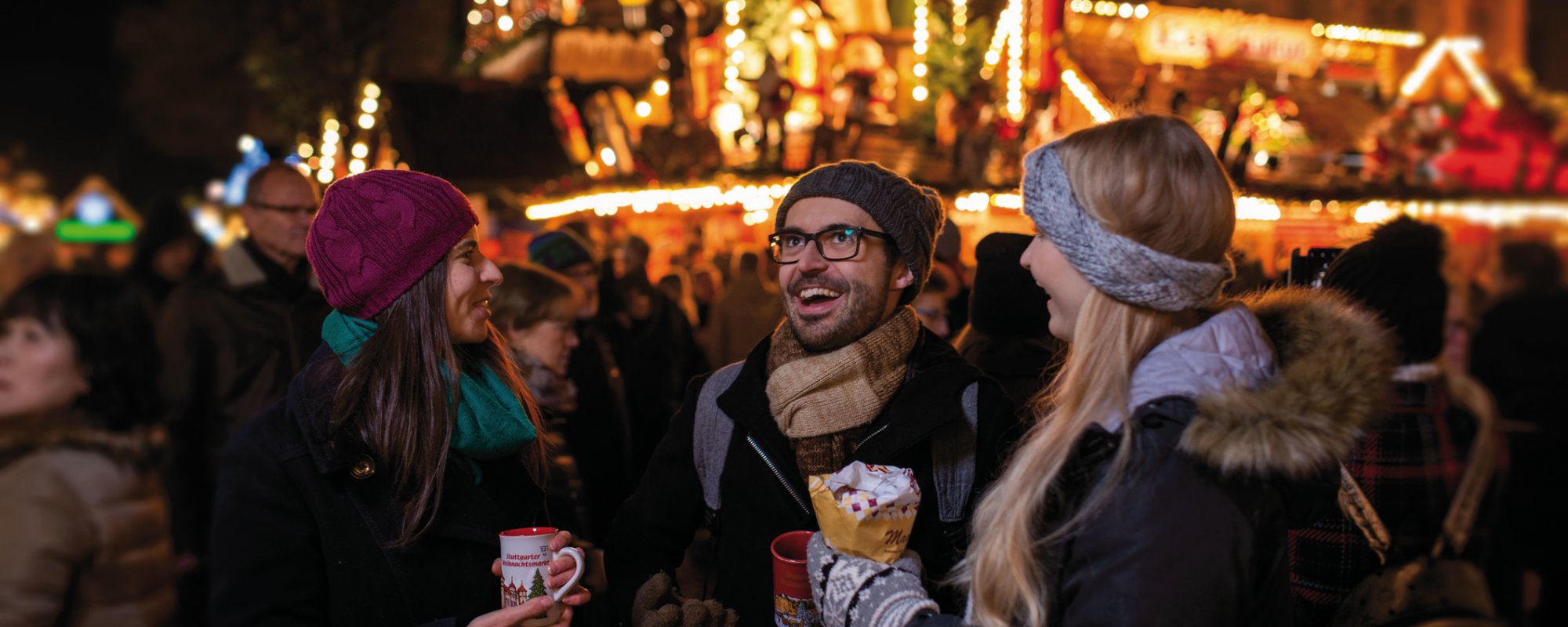Auf dem Weihnachtsmarkt in Stuttgart