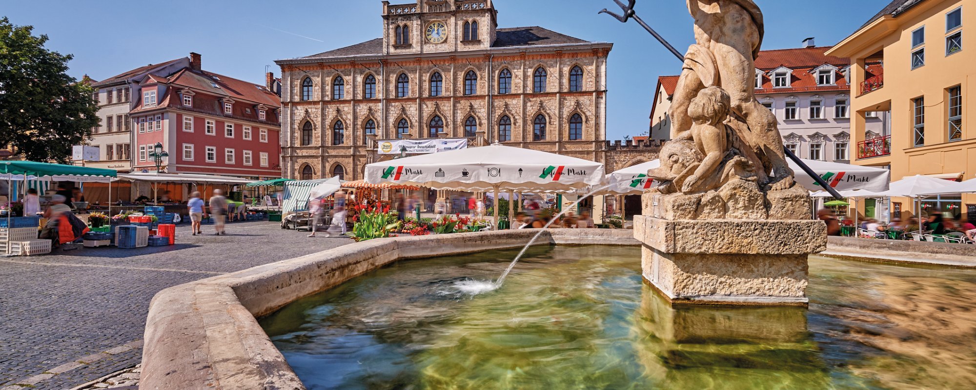 Marktplatz in der Weimarer Altstadt